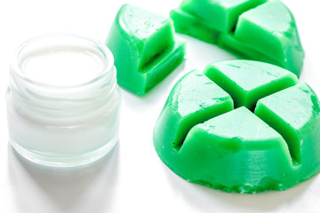 wax for depilation on white background