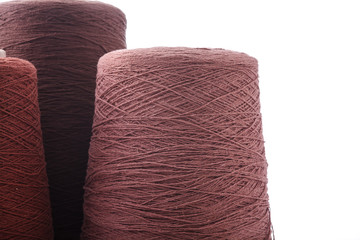 Color cone of silk on white background