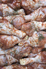 beautiful raw chicken legs