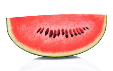Sliced of watermelon isolated on white background.