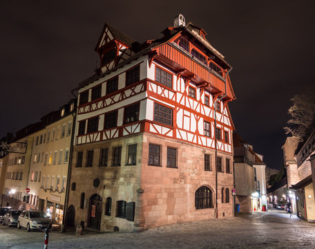 Albrecht D&uuml;rer Haus am Abend,N&uuml;rnberg