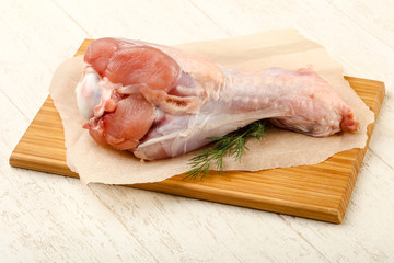 Raw turkey leg