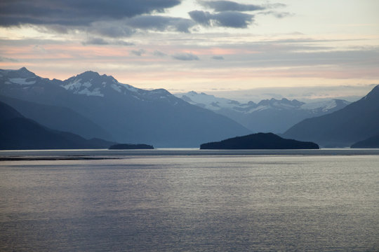Sunrise Entering Tracy Arm Fjord, Alaska