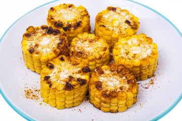 Corn fried with spices