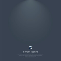 Dark gray gradient vector modern elegant with lighting on top of background.