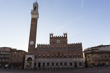 Fototapeta na wymiar Plaza Mayor de Siena, Italia.