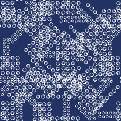 Hand Drawn Seamless Shibori Print. Ink Textured Japanese Background.