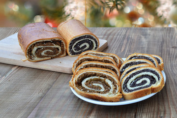 Poppy seed and walnut rolls