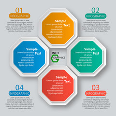 Abstract 3D Paper Infographics