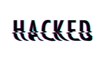 hacked glitch text
