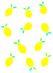 Obraz premium fresh yellow lemon vector