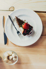 piece of chocolate cake