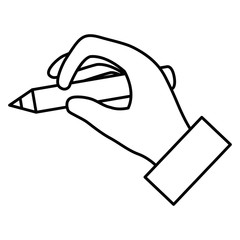 hand human writing icon vector illustration design
