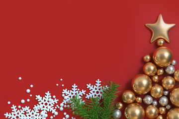 christmas background blank space red background 3d rendering christmas holiday concept