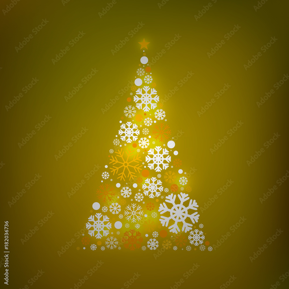 Canvas Prints Christmas tree light style