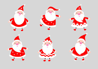 cute santa claus  vector collection