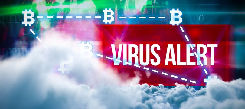 Composite image of digitally generated image of storm clouds 