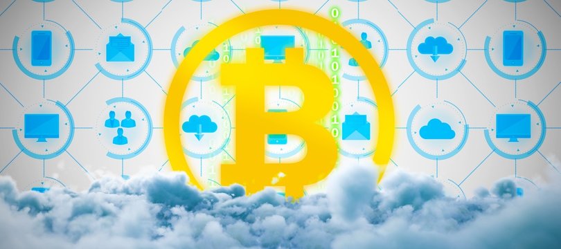 Composite image of digitally composite image of storm clouds 