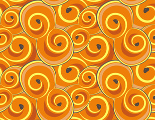 Seamless pattern all saffron buns, vector