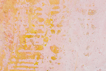 Abstract painting orange and pink background.