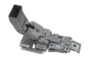 Naklejka premium Sci-fi mechanical future concept leg. 3D rendering