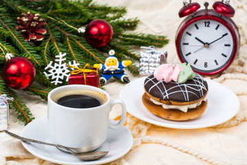 Delicious morning festive breakfast