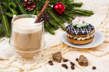 Delicious morning festive breakfast