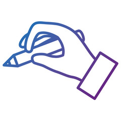 hand human writing icon vector illustration design