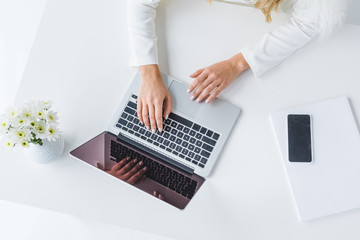 businesswoman working with laptop