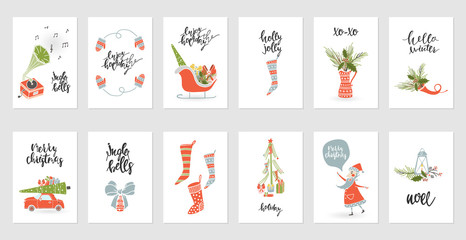Collection Merry Christmas gift cards