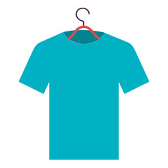 shirt hanging in hook vector illustration design