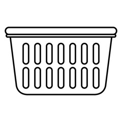 plastic basket laundry icon vector illustration design