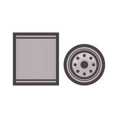 Car oil filter icon on white background