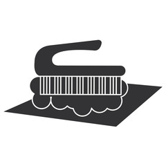 handle brush cleaning isolated icon vector illustration design