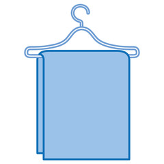 towel hanging in wire hook vector illustration design