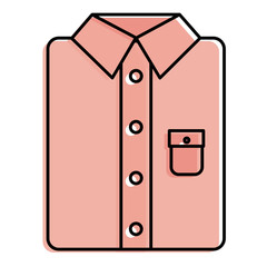 ironed shirt isolated icon vector illustration design