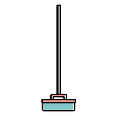 broom cleaning isolated icon vector illustration design