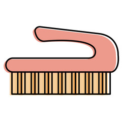 handle brush cleaning isolated icon vector illustration design