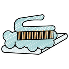 handle brush cleaning isolated icon vector illustration design