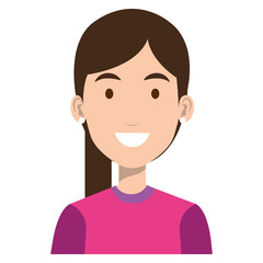 beautiful woman avatar character vector illustration design