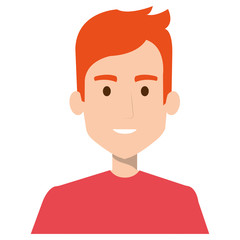 young man avatar character vector illustration design