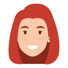 beautiful woman head avatar character vector illustration design