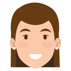 beautiful woman head avatar character vector illustration design