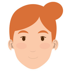 beautiful woman head avatar character vector illustration design