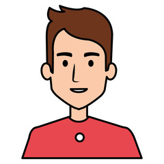 young man avatar character vector illustration design