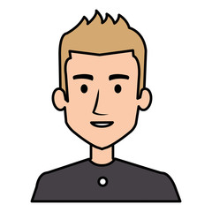 young man avatar character vector illustration design
