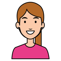 beautiful woman avatar character vector illustration design