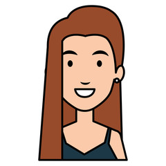 beautiful woman avatar character vector illustration design