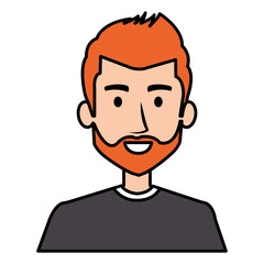 young man avatar character vector illustration design