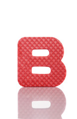 Puzzle letters-B on white background 